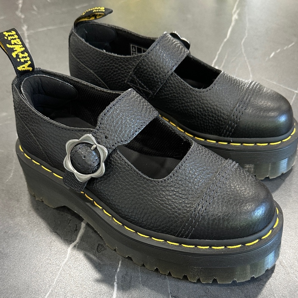 Dr Martens Addina Flower Buckle Platform Mary Jane